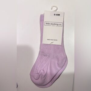 Little Stocking Co. Purple Knee High Socks for Kids